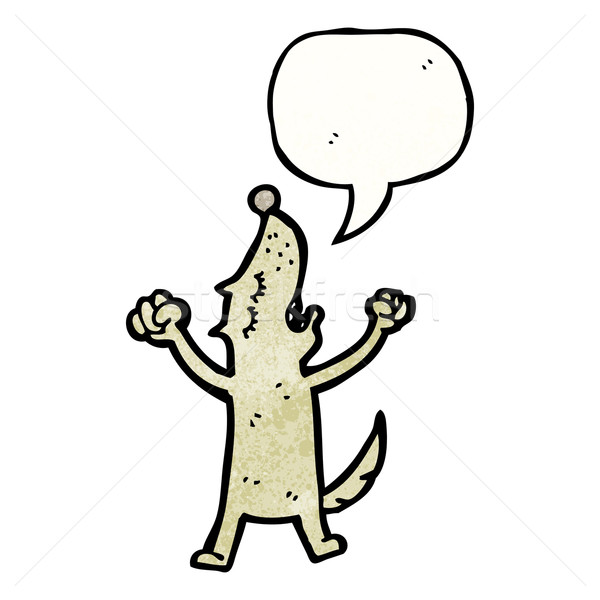 howling dog cartoon Stock photo © lineartestpilot