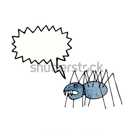 cartoon spooky spider with thought bubble Stock photo © lineartestpilot