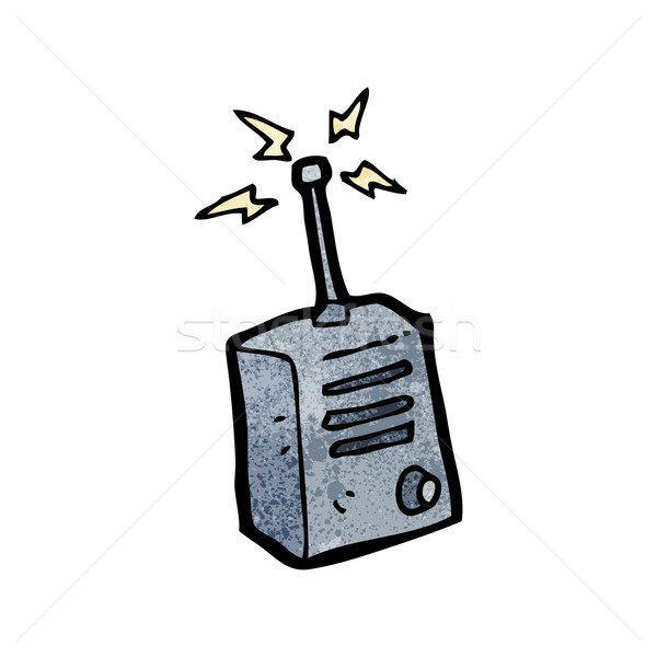 Rajz adóvevő rádió beszéd rajz aranyos Stock fotó © lineartestpilot