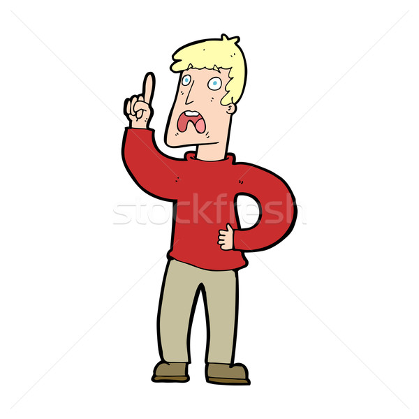 cartoon man with complaint Stock photo © lineartestpilot