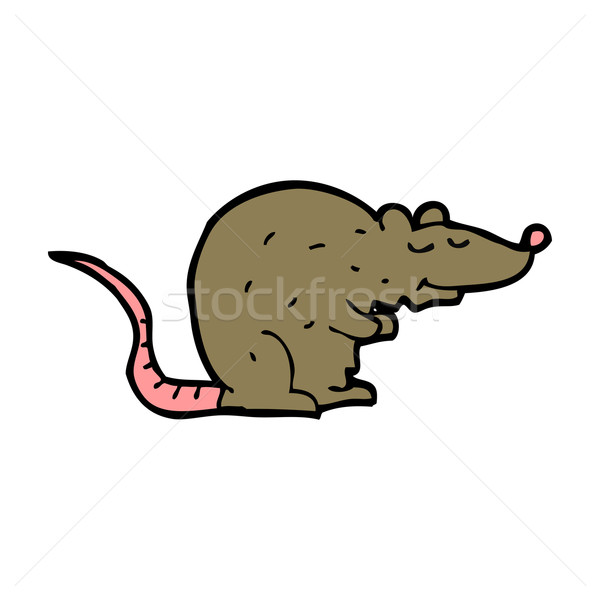 Cartoon rat design souris art rétro Photo stock © lineartestpilot