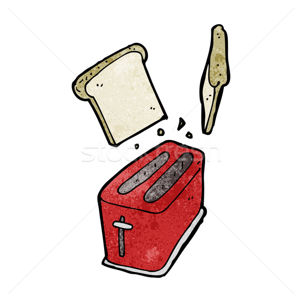 Cartoon tostadora fuera pan diseno arte Foto stock © lineartestpilot