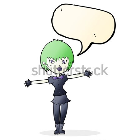 cartoon impressed boy pointing with speech bubble Stock photo © lineartestpilot