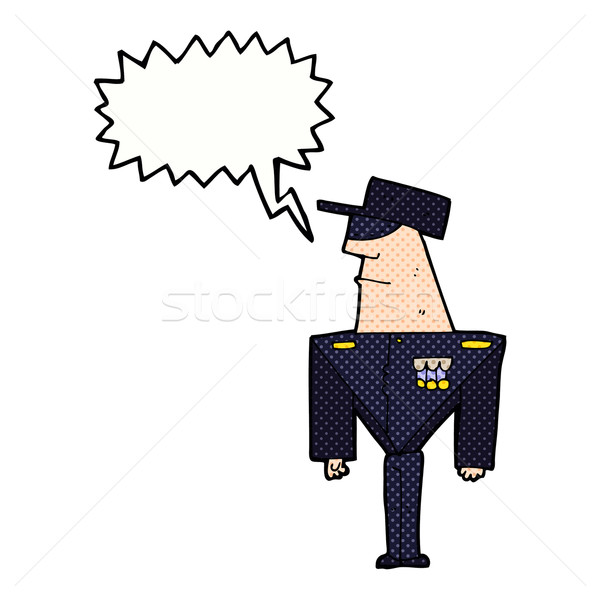 Cartoon guardia bocadillo mano diseno arte Foto stock © lineartestpilot