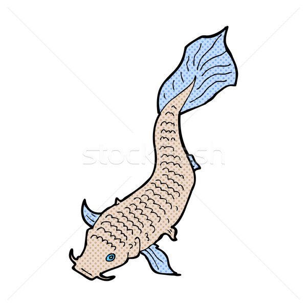 コミック 漫画 魚 レトロな スタイル ストックフォト © lineartestpilot