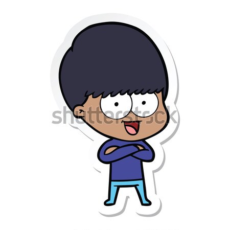 comic cartoon startled boy Stock photo © lineartestpilot