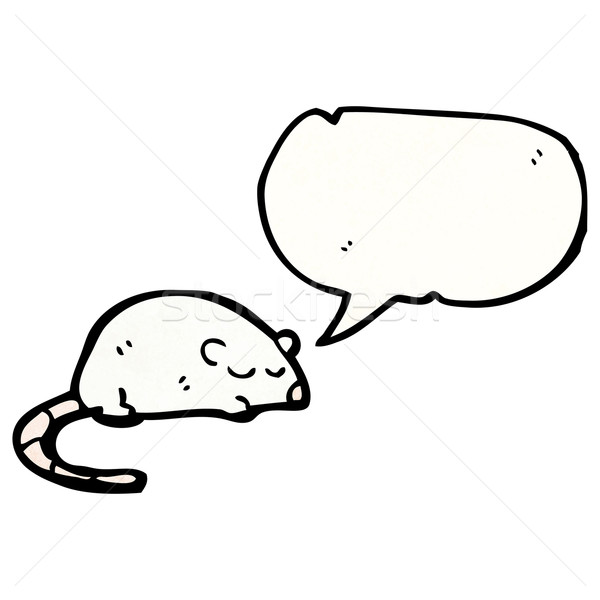 Cartoon biały myszą dymka tekstury strony Zdjęcia stock © lineartestpilot