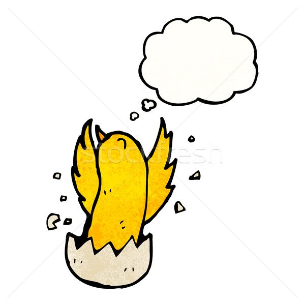 hatching chick with thought bubble Stock photo © lineartestpilot