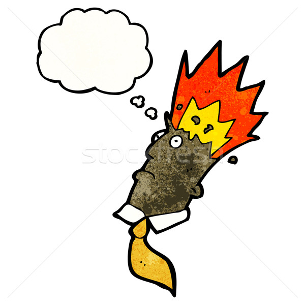 cartoon man with exploding head Stock photo © lineartestpilot