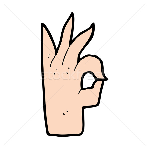 cartoon okay hand gesture Stock photo © lineartestpilot