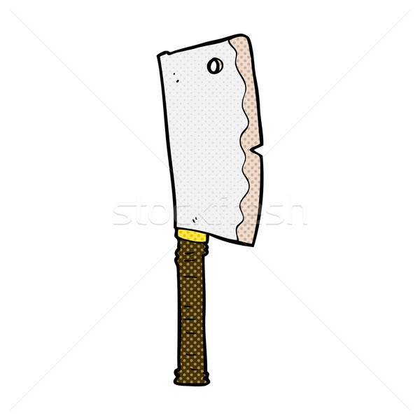 comic cartoon meat cleaver Stock photo © lineartestpilot