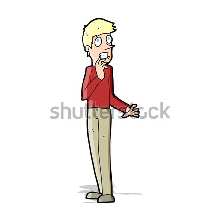 Komik karikatür yaşlı adam öykü Retro Stok fotoğraf © lineartestpilot