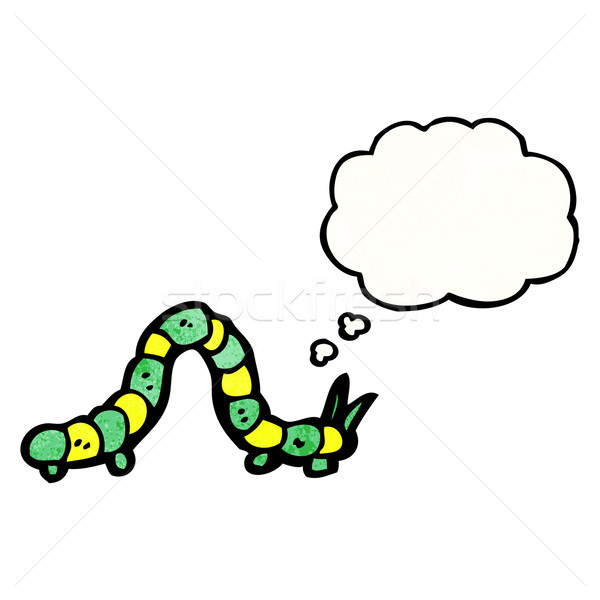cartoon caterpillar with thought bubble Stock photo © lineartestpilot