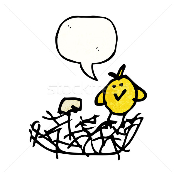 chid's drawing of a bird in nest Stock photo © lineartestpilot