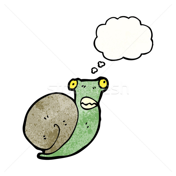 cartoon snail with thought balloon Stock photo © lineartestpilot