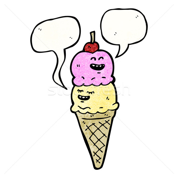 Cartoon helado hielo retro dibujo crema Foto stock © lineartestpilot
