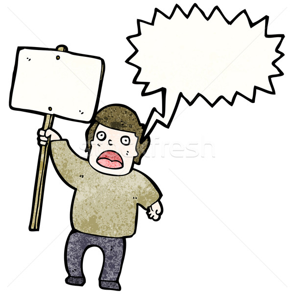 political protestor with placard Stock photo © lineartestpilot