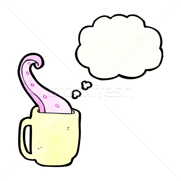 Stock photo: tentacle in tea cup cartoon