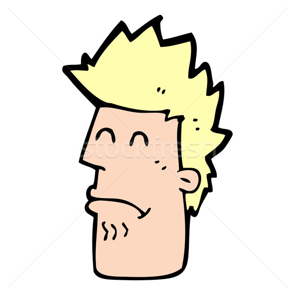 Cartoon homme sensation malade main design [[stock_photo]] © lineartestpilot