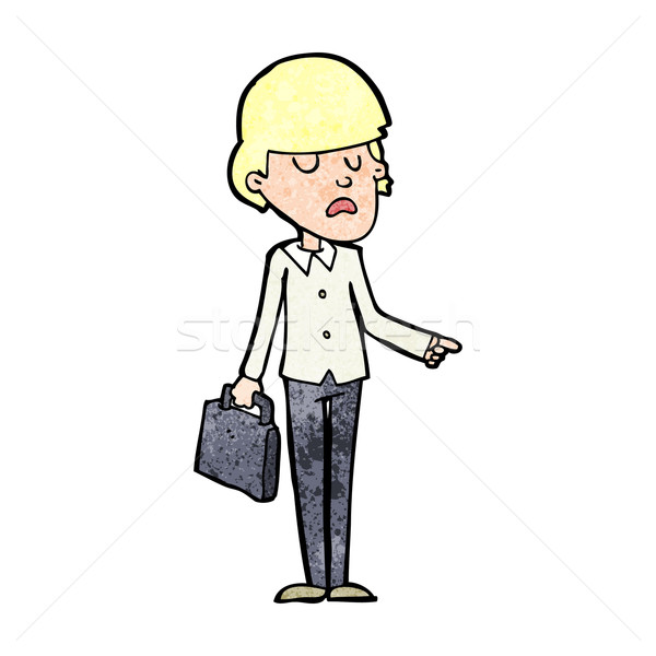 cartoon arrogant businessman pointing Stock photo © lineartestpilot