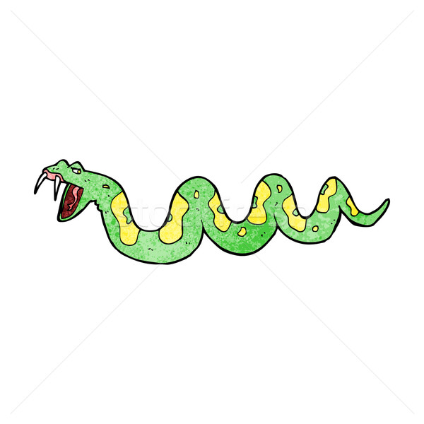 Cartoon giftig slang hand ontwerp gek Stockfoto © lineartestpilot