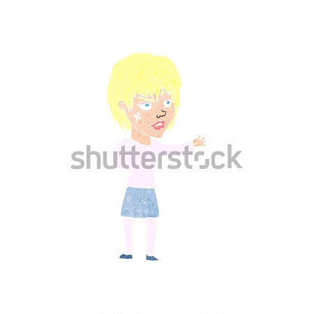 cartoon woman with sticking plaster on face Stock photo © lineartestpilot