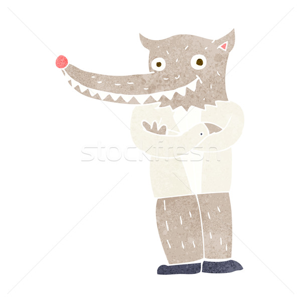 cartoon wolf man Stock photo © lineartestpilot