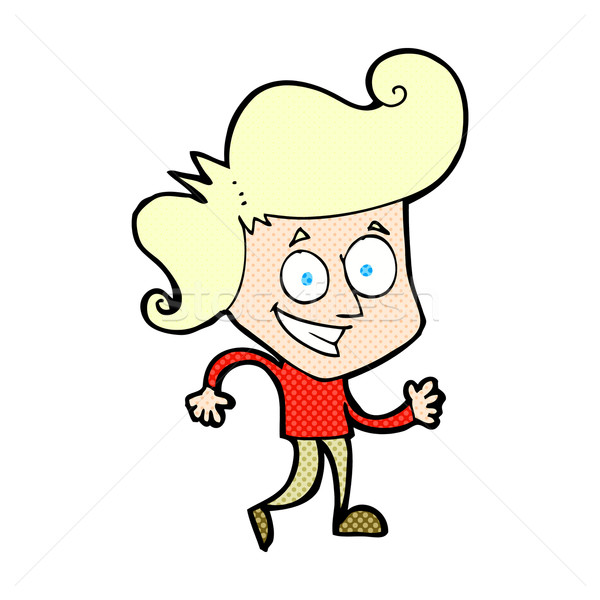 comic cartoon grinning man Stock photo © lineartestpilot