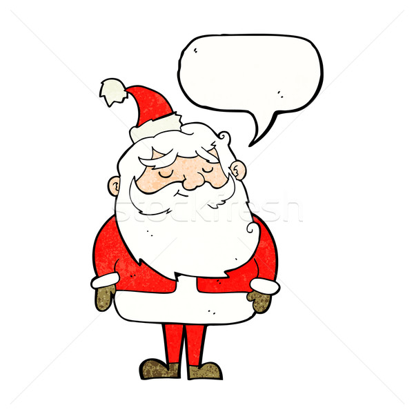 cartoon santa claus with speech bubble Stock photo © lineartestpilot