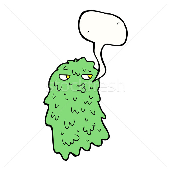 cartoon gross ghost with speech bubble Stock photo © lineartestpilot