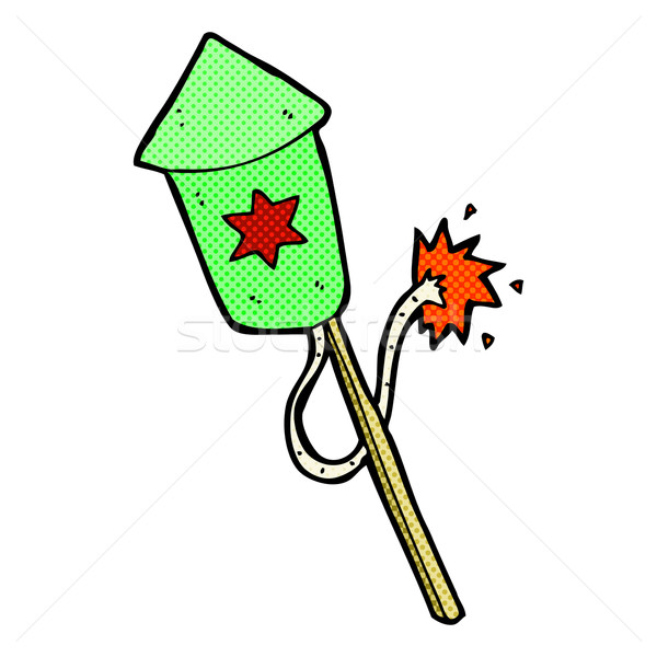 comic cartoon firework with burning fuse Stock photo © lineartestpilot