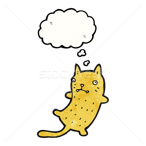 Vicces rajz macska művészet retro rajz Stock fotó © lineartestpilot