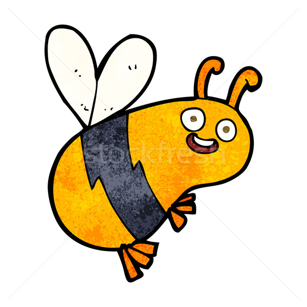 Vicces rajz méh terv művészet retro Stock fotó © lineartestpilot