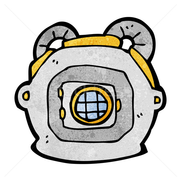 cartoon old deep sea diver helmet Stock photo © lineartestpilot