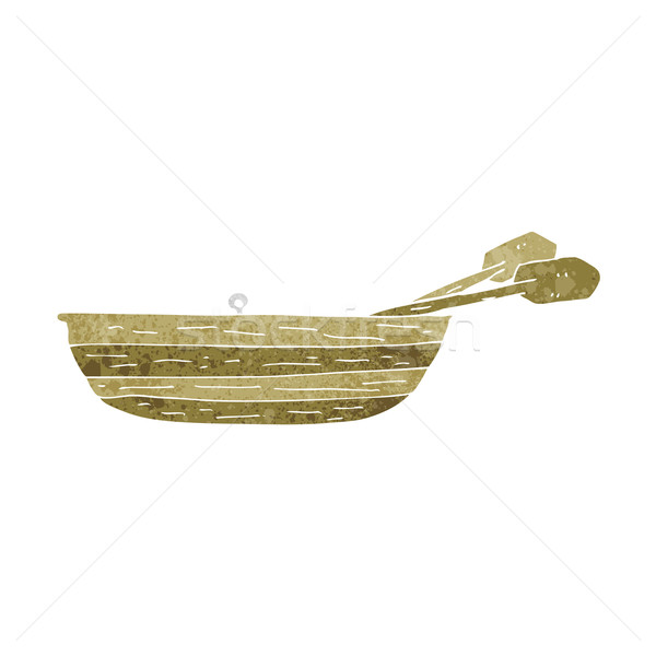 Cartoon гребля лодка дизайна искусства ретро Сток-фото © lineartestpilot