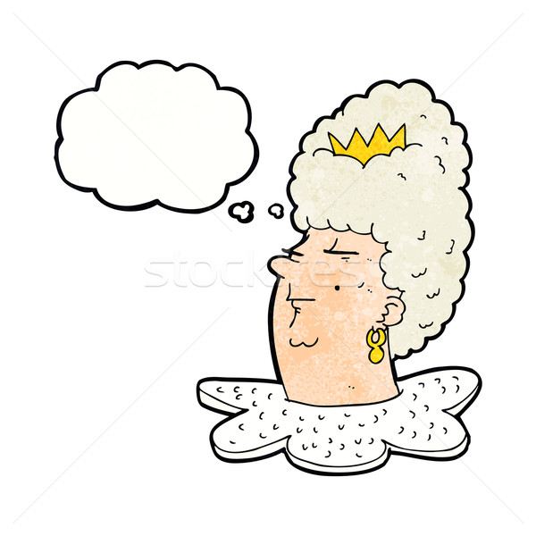 Rajz királynő fej gondolatbuborék kéz terv Stock fotó © lineartestpilot