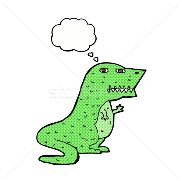 Rajz dinoszaurusz gondolatbuborék kéz terv művészet Stock fotó © lineartestpilot