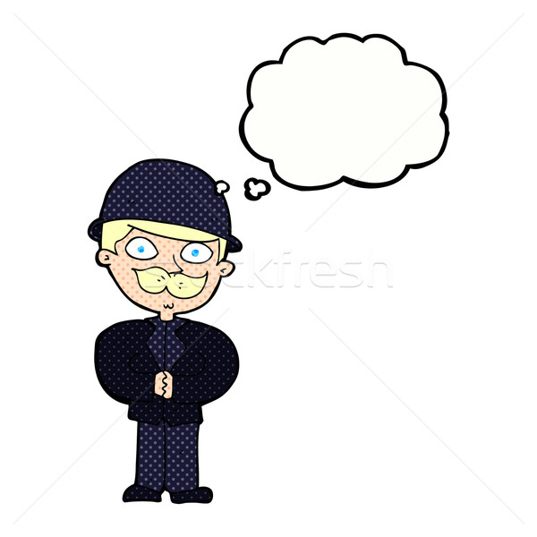 Cartoon hombre burbuja de pensamiento mano diseno Foto stock © lineartestpilot