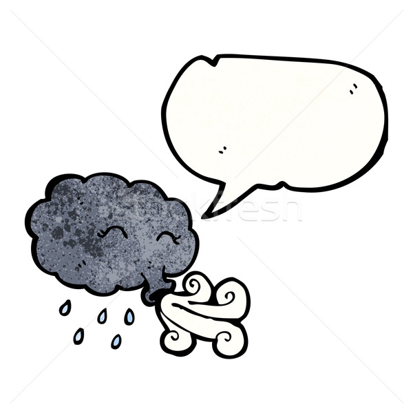 cartoon cloud blowing wind Stock photo © lineartestpilot