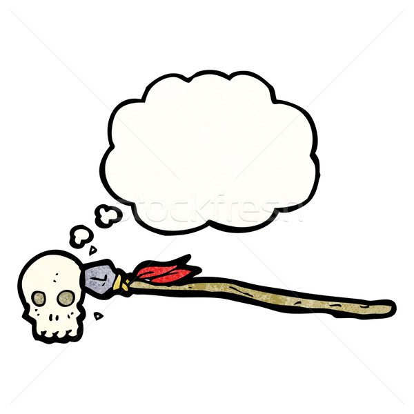 spear in skull cartoon Stock photo © lineartestpilot