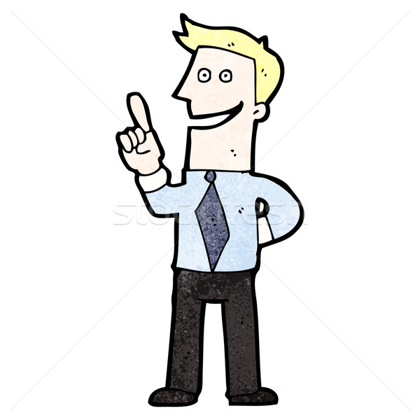 cartoon man with brilliant idea Stock photo © lineartestpilot