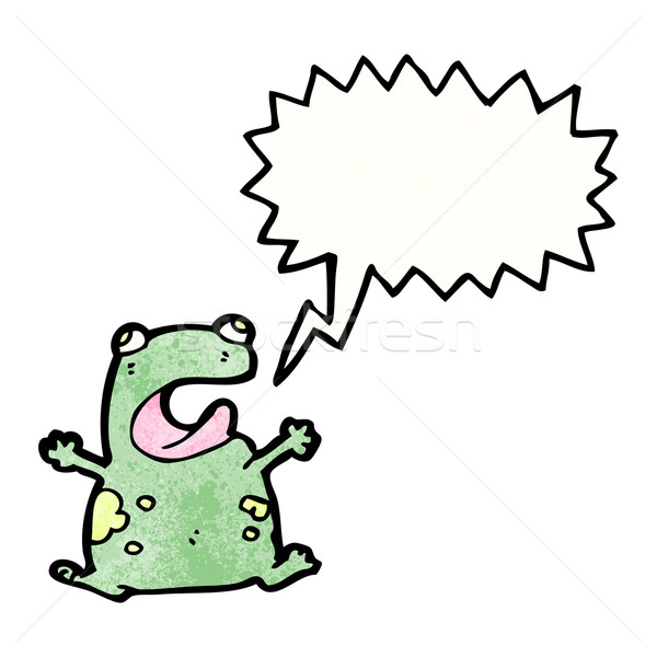 frog with speech bubble cartoon Stock photo © lineartestpilot