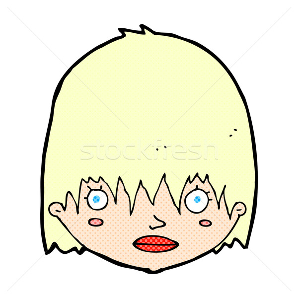Komische cartoon staren vrouw retro Stockfoto © lineartestpilot