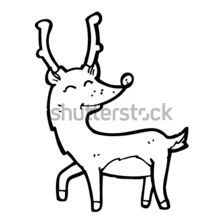 cute cartoon deer with thought bubble Stock photo © lineartestpilot