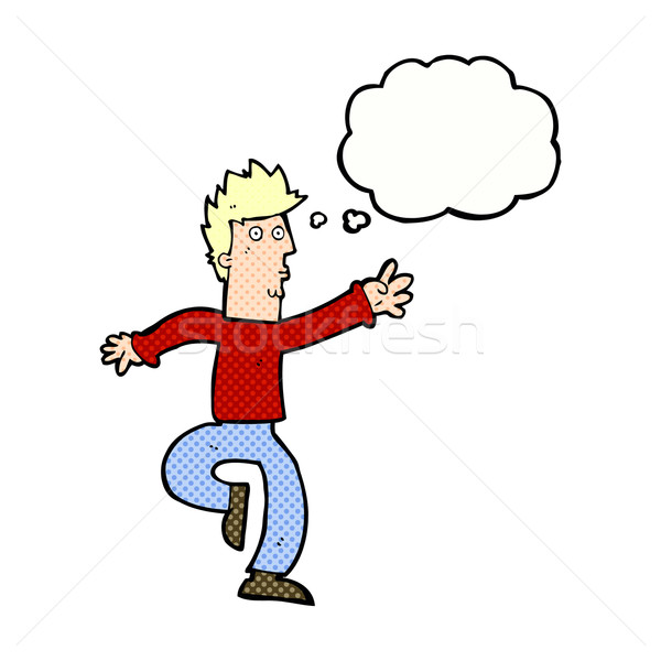 cartoon urgent man with thought bubble Stock photo © lineartestpilot