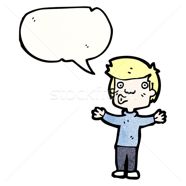 cartoon whistling boy Stock photo © lineartestpilot