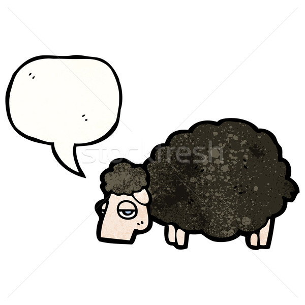 cartoon black sheep Stock photo © lineartestpilot