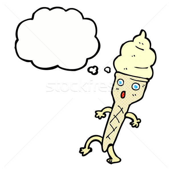 cartoon ice cream with thought bubble Stock photo © lineartestpilot