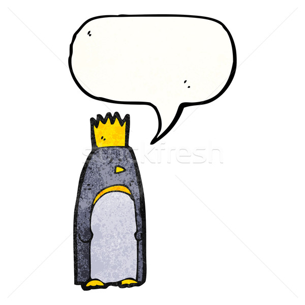Cesarz Pingwin cartoon tekstury strony szczęśliwy Zdjęcia stock © lineartestpilot