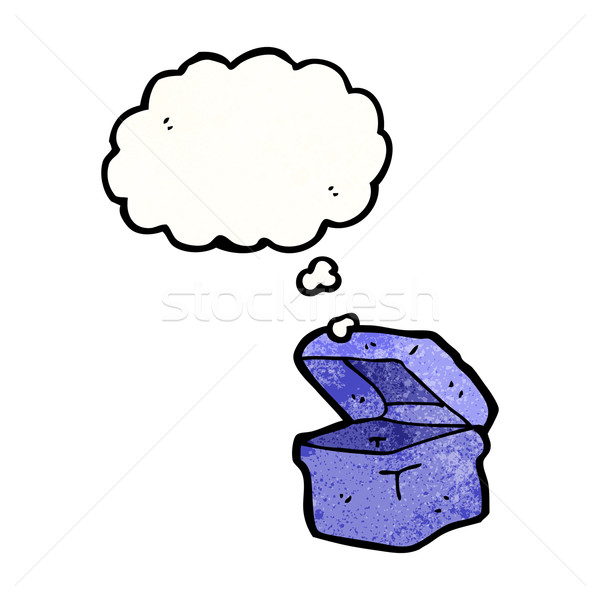 box cartoon character with thought bubble Stock photo © lineartestpilot
